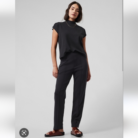Athleta Eastbound Straight Pant, black, sz 12 - Picture 2 of 12